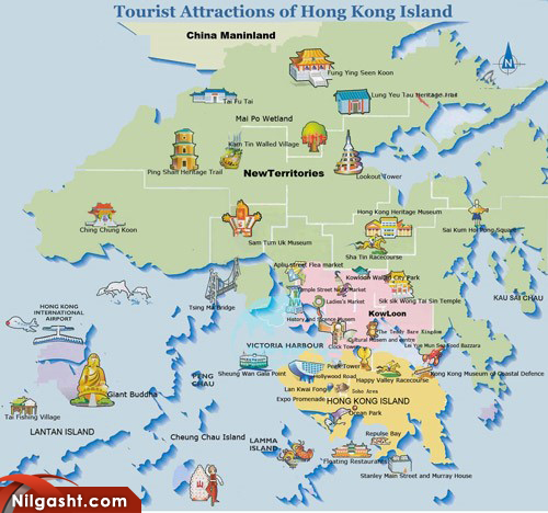 نقشه توریستی هنگ کنگ