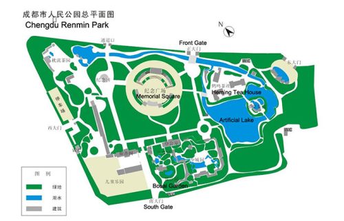 نقشه پارک مردم چنگدو