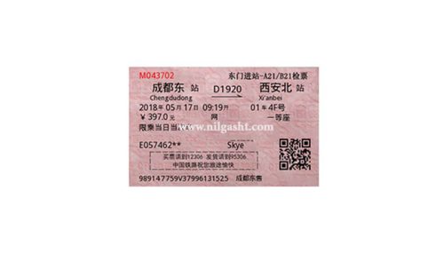انواع بلیط قطار در چین